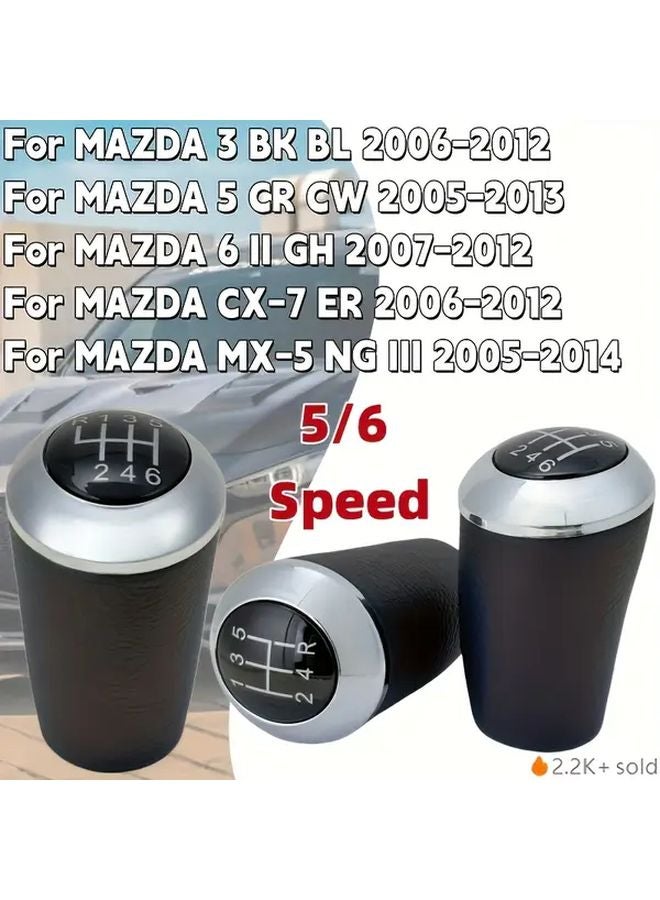 Black 6 Speed Manual Shift Knob For Mazda 3 6 MX 5 CX 7 2008 2012 Easy Install - Image 3